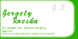 gergely rocska business card